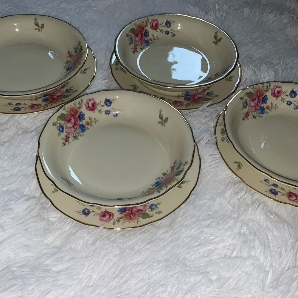 Vintage 1930’s Selb Bavaria Heinrich &‎ Co Set of 4 Bowls and Plates